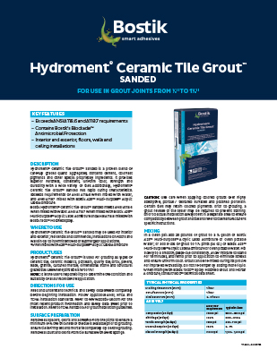 T1444 Hydroment Ceramic Tile Grout Sanded TDS